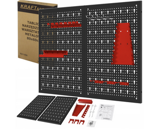 Металева дошка для інструментів, настінна 80&times;60 см Kraft&Dele KD11896 оргагайзер для майстерні з тримачами та гачками KD11896 фото