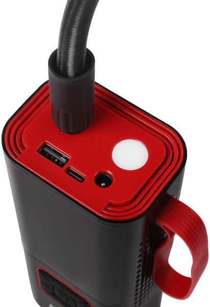 Аккумуляторный портативный компрессор 10 бар KRAFT&DELE KD5497 автомобильный с USB-C, фонариком и функцией повербанка  KD5497 фото