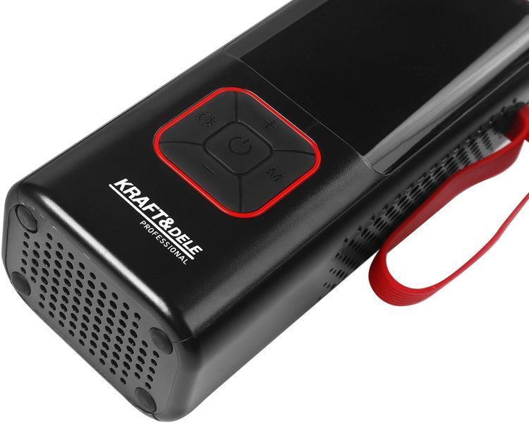 Аккумуляторный портативный компрессор 10 бар KRAFT&DELE KD5497 автомобильный с USB-C, фонариком и функцией повербанка  KD5497 фото