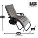 Складний шезлонг-крісло Bass Polska BH 31014 з матрацом і столиком, лежак для відпочинку садовий 175x64x108 см сірий BH 31014 фото 4