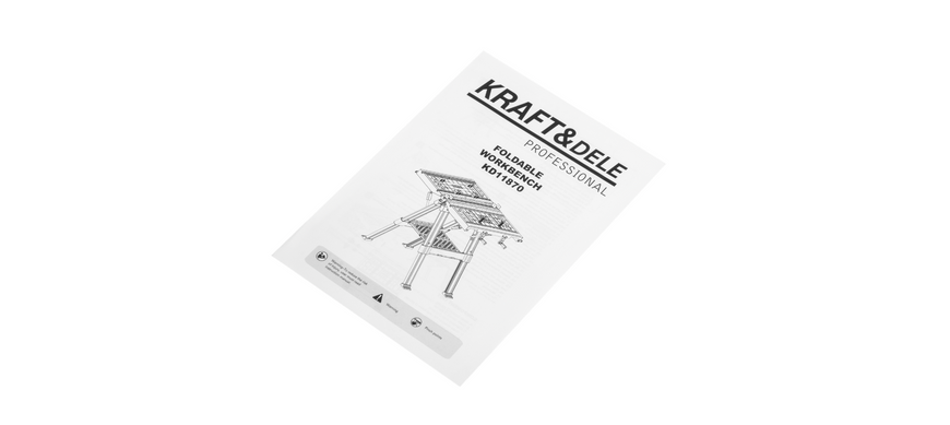 Складной рабочий стол Kraft&Dele KD11870 верстак для столярных и ремонтных работ нагрузка до 350 кг KD11870 фото