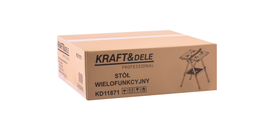 Складной рабочий стол,зажимной верстак Kraft&Dele KD11871, МДФ, для мастерской и строительства 454 кг KD11871 фото