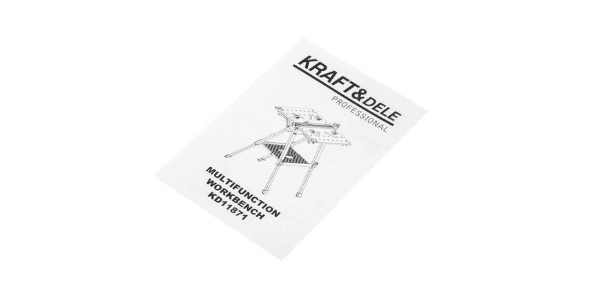 Складной рабочий стол,зажимной верстак Kraft&Dele KD11871, МДФ, для мастерской и строительства 454 кг KD11871 фото