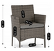 Комплект садовой мебели из искусственного ротанга серый MEBEL ELITE ME.MISSISIPI/P/RT/OGR/ZES для сада и террасы со стеклянным столом и подушками ME.MISSISIPI/P/RT/OGR/ZES фото 8