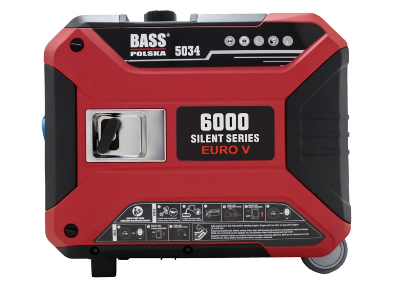 Мощный инверторный бензиновый генератор 6 кВт, 230 В Bass Polska BP-5034 чистая синусоида 5034 фото