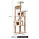 Когтеточка-комплекс для кота (Cat Tree) с полочками и домиком, устойчивая конструкция Volso Y-2 Y-2 фото 7