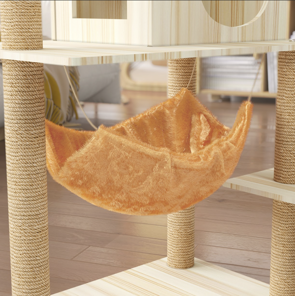 Кігтеточка-комплекс для кота (Cat Tree) з поличками та будиночком,Volso Y-5 стійка конструкція  Y-5 фото