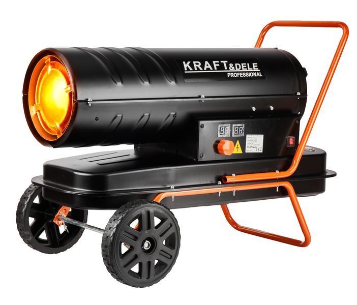 Дизельна теплова гармата Kraft&Dele KD11710 30 кВт з термостатом &mdash; обігрівач непрямого нагріву для приміщень, складів та будівництва KD11710  фото