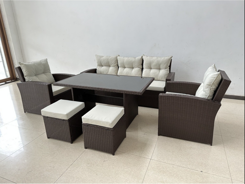 Набір садових меблів з ротангу,коричневий  GardenLine ABI8805 MARINNE III  ABI8805 фото