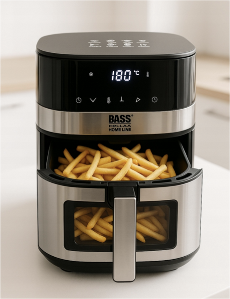 Аэрофритюрница, мультипечь 5,5 л 2000 Вт, 60&ndash;200 &deg;C Bass Polska BH 10886 сенсорная, со смотровым окошком BH 10886 фото