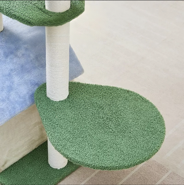 Кігтеточка-комплекс для кота Volso KT-036 (Cat Tree) з поличками та будиночком, стійка конструкція  KT-036 фото