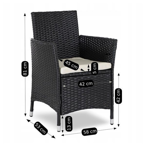 Комплект садовой мебели на 8 человек MEBEL ELITE POMONA ME.POMONA/CZ/RT/OGR/ZES черный ротанг большой обеденный стол ME.POMONA/CZ/RT/OGR/ZES фото