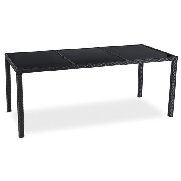 Комплект садовой мебели на 8 человек MEBEL ELITE POMONA ME.POMONA/CZ/RT/OGR/ZES черный ротанг большой обеденный стол ME.POMONA/CZ/RT/OGR/ZES фото