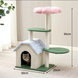 Кігтеточка-комплекс для кота Volso KT-036 (Cat Tree) з поличками та будиночком, стійка конструкція  KT-036 фото 1