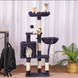 Когтеточка-комплекс для кота (Cat Tree) 110х40х30 см  с полочками и домиком, устойчивая конструкция Volso M2430 M2430 фото 2