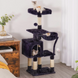Когтеточка-комплекс для кота (Cat Tree) 110х40х30 см  с полочками и домиком, устойчивая конструкция Volso M2430 M2430 фото 6
