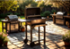 Угольный гриль-барбекю GardenLine BBQ6049 с термометром, чугунной решеткой и складными полками, для сада и дома. BBQ6049 фото 11