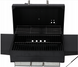 Угольный гриль-барбекю GardenLine BBQ6049 с термометром, чугунной решеткой и складными полками, для сада и дома. BBQ6049 фото 6