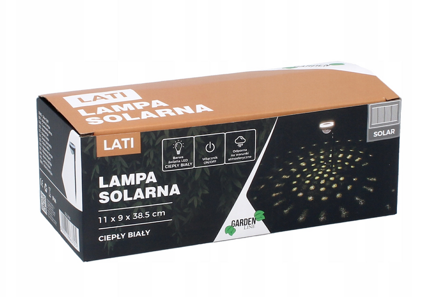Садовый уличный светильник GardenLine SOL3705, LED LATI на солнечных батареях, теплый белый SOL3705 фото