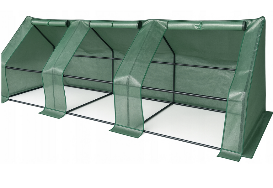 Садова міні-теплиця,парник зелена 295x95x95cm Ekspand TMF16-295X95X95-Z  для вирощування овочів, квітів і розсади TMF16-295X95X95-Z фото