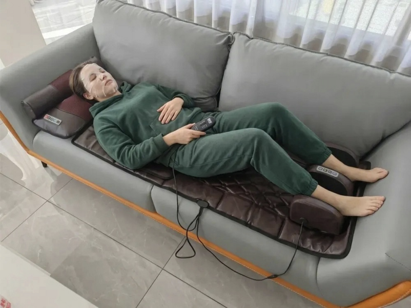 Масажний килимок-матрац Шиацу для всього тіла 170 &times; 50 см Bass Polska BH 12853 з підігрівом, точковим масажем і пультом керування,  BH 12853 фото