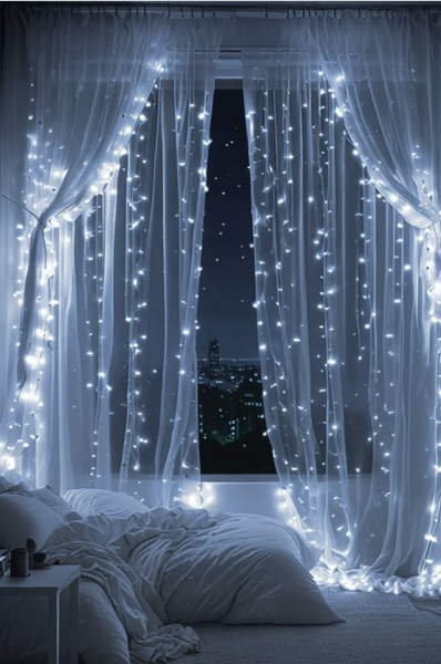 Гірлянда новорічна 300 LED холодний білий, 20 м &mdash; світлодіодні вогні для ялинки, святкове освітлення, 8 режимів, LCW-300 LCW-300-ZB фото