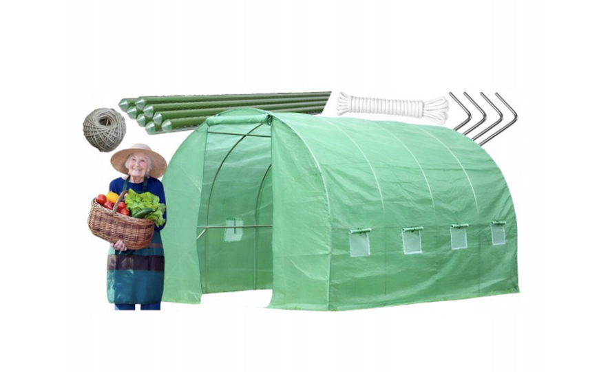 Садовая пленка тепличная,армированная 12,5 м&sup2; 2,5X5X2 Ekspand TFO19-2,5X5X2-1-Z с одним входом оцинкованная TFO19-2,5X5X2-1-Z фото