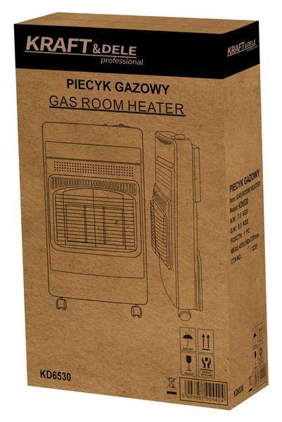 Газовий обігрівач 4200 Вт інфрачервоний Kraft&Dele KD6530 3 режими 1500/2750/4200 Вт для гаража та майстерні KD6530 фото