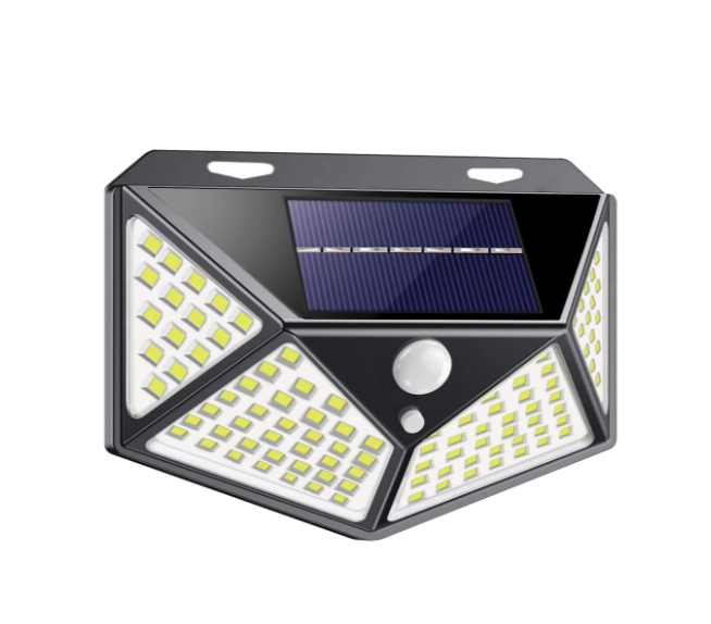 Солнечный настенный фонарь с датчиком движения 100 LED 13,5x5,5x9,7 см Garden Line SOL6124 холодный белый свет SOL6124 фото