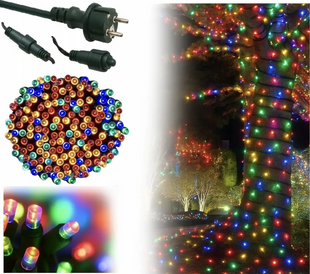 Уличная светодиодная гирлянда 500 LED Ekspand LCZ-500-MULT разноцветная 34 м для елки, фасада и сада LCZ-500-MULT фото