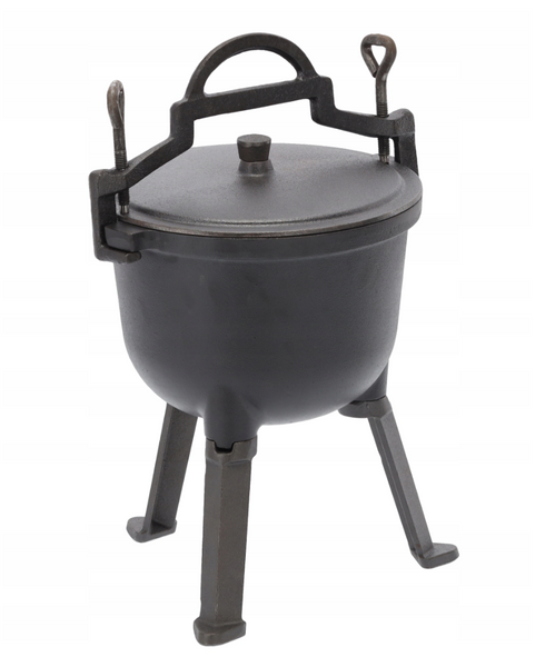 Чугунный котелок на ножках с ручкой для переноски Garden Line BBQ3710 8 л Серый BBQ3710 фото