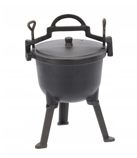 Чугунный котелок на ножках с ручкой для переноски Garden Line BBQ3710 8 л Серый BBQ3710 фото