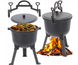 Чугунный котелок на ножках с ручкой для переноски Garden Line BBQ3710 8 л Серый BBQ3710 фото 1