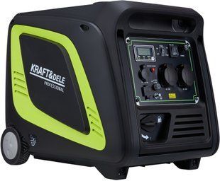 Инверторный бензиновый генератор 4,9 кВт Kraft&Dele KD686 однофазный с LCD-дисплеем и колесами. KD686 фото