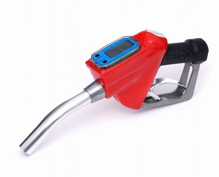 Заправочный пистолет для перекачки топлива с LCD дисплеем Kraft&Dele KD10581 20&ndash;75 л/мин, алюминиевый корпус KD10581 фото