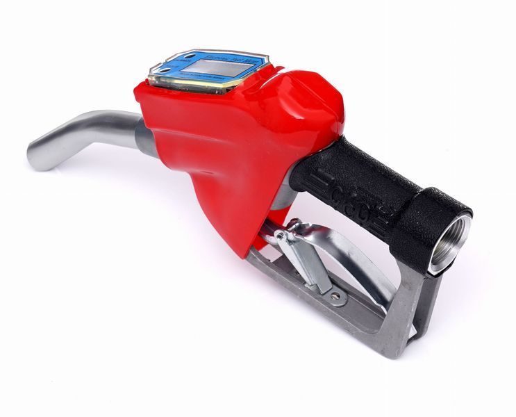 Заправочный пистолет для перекачки топлива с LCD дисплеем Kraft&Dele KD10581 20&ndash;75 л/мин, алюминиевый корпус KD10581 фото