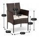 Комплект мебели из искусственного ротанга MEBEL ELITE MISSISIPI ME.MISSISIPI/BR/RT/OGR/ZES коричневый с подушками ME.MISSISIPI/BR/RT/OGR/ZES фото 7