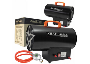 Газовая тепловая пушка 25 кВт Kraft&Dele KD11704 с редуктором и шлангом для состава и мастерской KD11704 фото