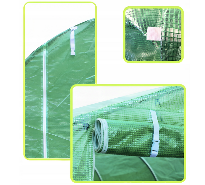 Садовая теплица,парник 10м2 2,5x4x2м Ekspand TFO19-2,5X4X2-2-Z с двумя входами, труба 19мм аромированная пленка,зеленая TFO19-2,5X4X2-2-Z фото