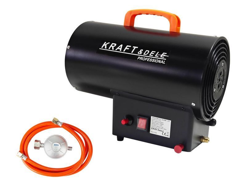 Газовая тепловая пушка 25 кВт Kraft&Dele KD11704 с редуктором и шлангом для состава и мастерской KD11704 фото