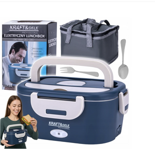Електричний ланч-бокс з фунцією підігріву їжі 1,7 л Kraft&Dele KD4128 синій KD4128 фото