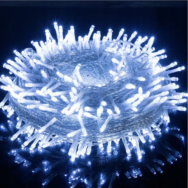 Вулична світлодіодна гірлянда-бахрома 300 LED Ekspand LKS-300-ZB холодний білий 14.5 м для вулиці дому та саду LKS-300-ZB фото