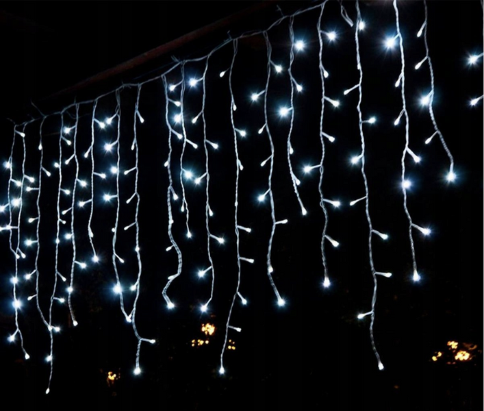 Вулична світлодіодна гірлянда-бахрома 300 LED Ekspand LKS-300-ZB холодний білий 14.5 м для вулиці дому та саду LKS-300-ZB фото