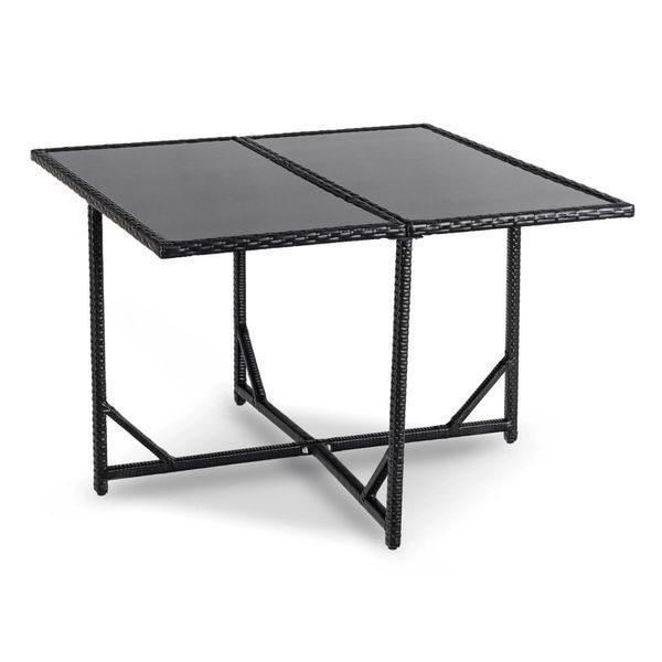 Комплект садових меблів MEBEL ELITE BONITO ME.BONITO/CZ/RT/OGR/ZES чорний стіл 4 крісла 2 пуфи ME.BONITO/CZ/RT/OGR/ZES фото