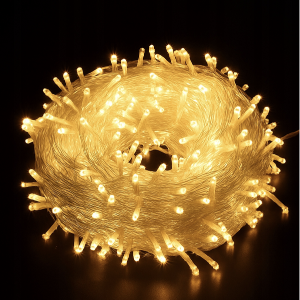 Уличная светодиодная гирлянда-занавес 500 LED Ekspand LKS-500-CB теплый белый 23 м для улицы дома и сада LKS-500-CB фото