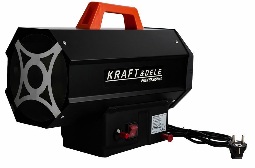 Газовая тепловая пушка 25 кВт Kraft&Dele KD11734 с газовым шлангом и редуктором для состава, мастерской и строительных работ KD11734 фото