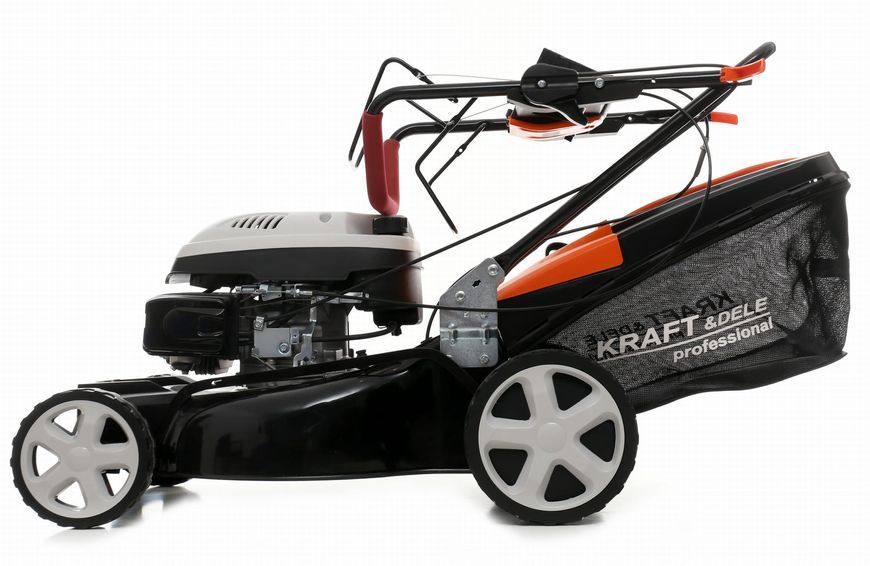 Бензиновая газонокосилка самоходная 6620 Вт 9 л.с. KRAFT&DELE  с регулировкой высоты 25&ndash;75 мм, корзина 6 л KD5080 фото