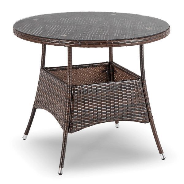 Комплект садовой мебели из искусственного ротанга MEBEL ELITE AZUL ME.AZUL/BR/RT/OGR/ZES на 4 человека со столом и креслами для террасы, сада и дачи, коричневый ME.AZUL/BR/RT/OGR/ZES фото
