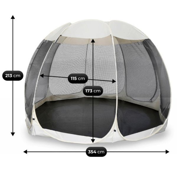 Садовая беседка-павильон MEBEL ELITE Cama ME.CAMA/350/BZ/CZ/T/OGR/Paw 395 см с москитной сеткой, шатер для сада и дачи, бежевая ME.CAMA/350/BZ/CZ/T/OGR/Paw фото
