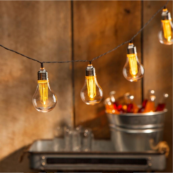 Солнечная гирлянда для сада и балкона GardenLine 10 LED лампочек теплый белый 3,8 м SOL3606 SOL3606 фото